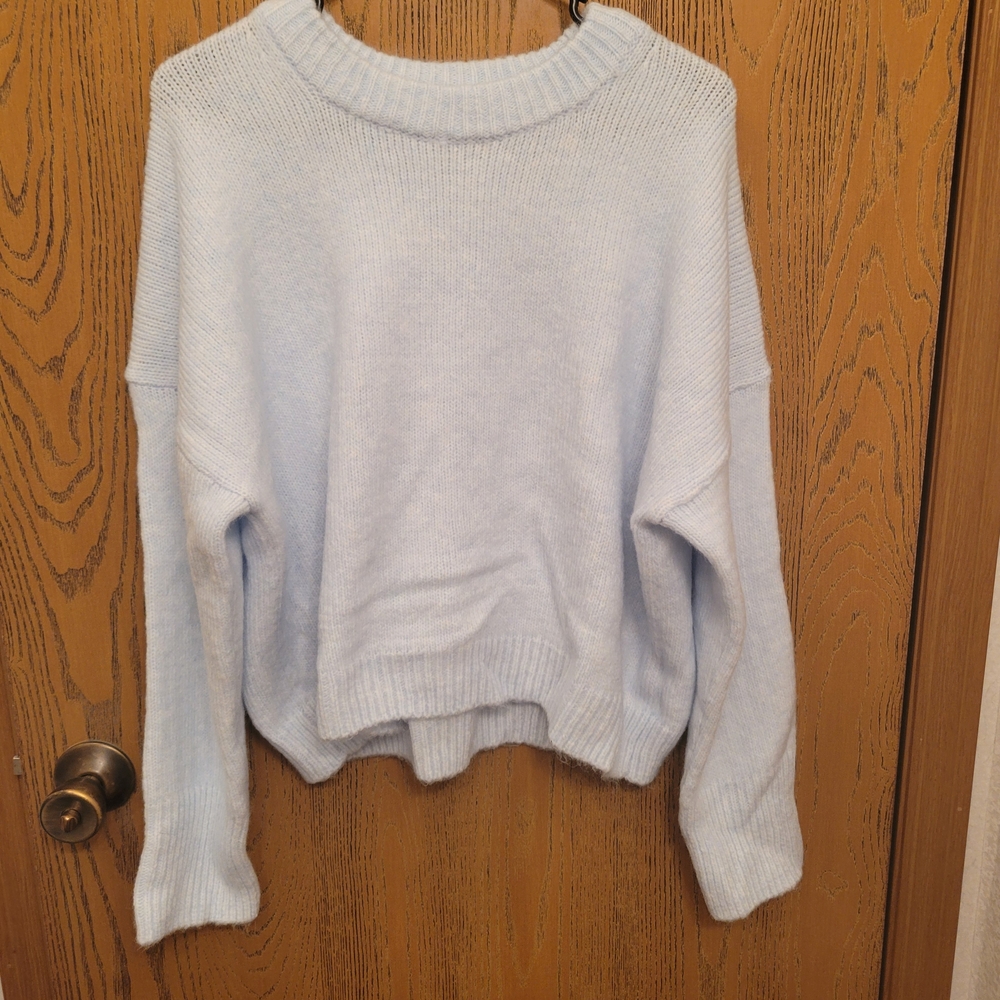 Abercrombie & Fitch Soft Blue Crew Neck Sweater